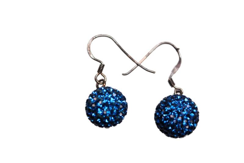 optiker-dietrich.de Perlenohrringe Hängeohrringe in Glitzerblau von optiker-dietrich.de