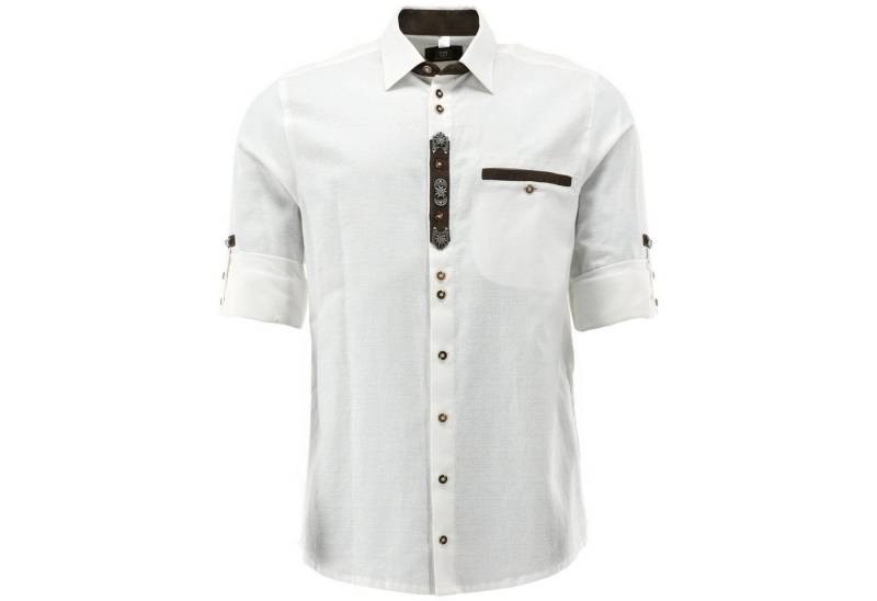OS Trachten Outdoorhemd Trachtenhemd "Zierteile" weiß Herren Oktoberfest/Wiesn von Oefele Jagd von OS Trachten