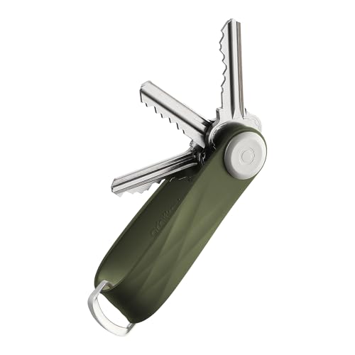 Orbitkey Aktiver Schlüssel-Organizer Lite mit aktualisiertem D-Ring, wetterbeständig, Edelstahl-Schließmechanismus, Jäger-Grün, Einheitsgröße von orbitkey