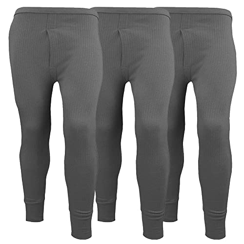 Herren-Thermounterwäsche, lange Unterhose, extrem heiß gebürstete Innenseite, ultraweiche Hose, Leggings, 3 Stück, anthrazit, 27-32 von orbiz