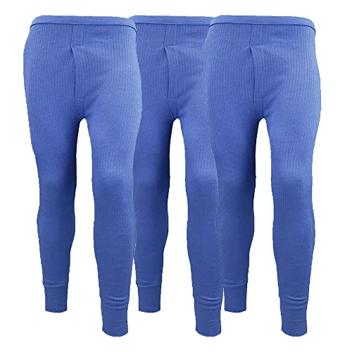 3 Stück Herren Thermounterwäsche Hose Lange Unterhose Unterhose Extrem Hot Brushed Inside Ultra Soft Hose Leggings Hose, blau, 31-35 von orbiz