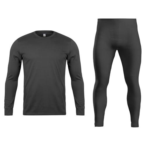 Orbiz Herren Thermounterwäsche Set - Full Long Sleeve Weste Top und Lange Unterhose Perfekte Wärme Micro Winter Unterwäsche, grau, S von orbiz