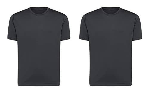 orbiz 2 Stück Kinder Thermounterwäsche Unisex Kinder Mädchen Jungen Kurzarm Warm T-Shirt/Unterhemd/Unterhemd/Top, anthrazit, 5-6 Jahre von orbiz