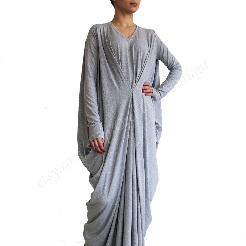 Sale Lockere Passform Maxikleid, Chartreuse Langarm Plus Größe Kaftan/Plus Maxikleid Oversized Kleid Sunday Fall von orchideaboutique