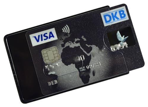 orgaexpert EC Kartenhülle Schwarz-transparent (3 Stück) hochwertig/stabil NEU Kreditkartenhüllen, Scheckkartenbox, Schutzhülle Ausweis von orgaexpert