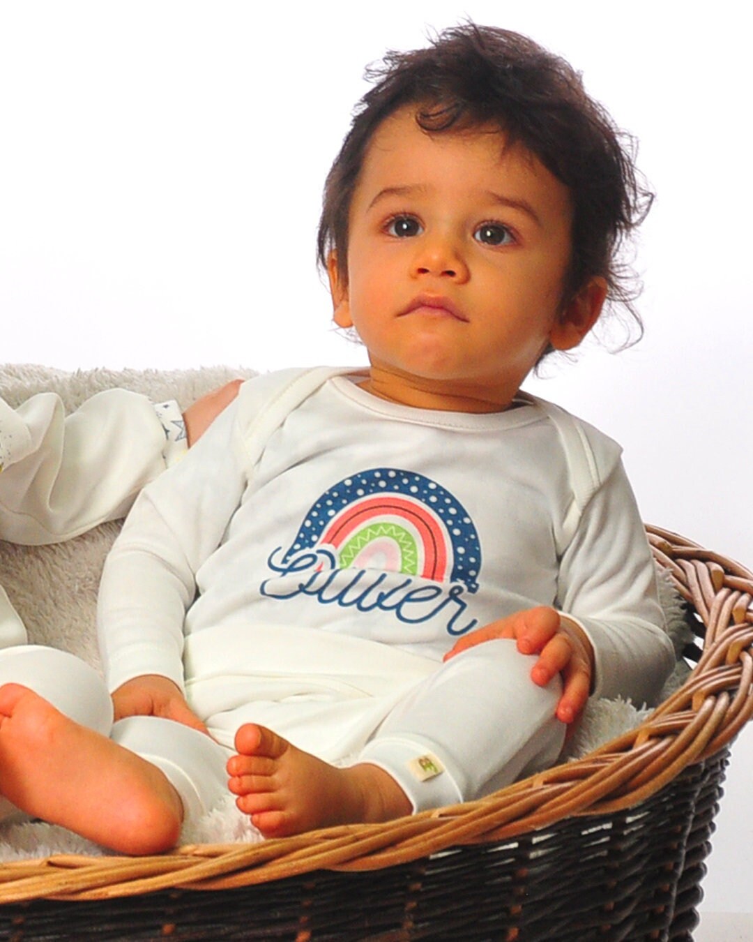 Personalisierte Neugeborenen Body Set Für Oliver, Custom Baby Set, Regenbogen Outfit, Name Body, Geburt Datum Strampler Personalisierte Neugeborenen Body Set Für Oliver, Custom Baby Set, Regenbogen Outfit, Name Body, Geburt Datum Strampler von organic4Ubaby