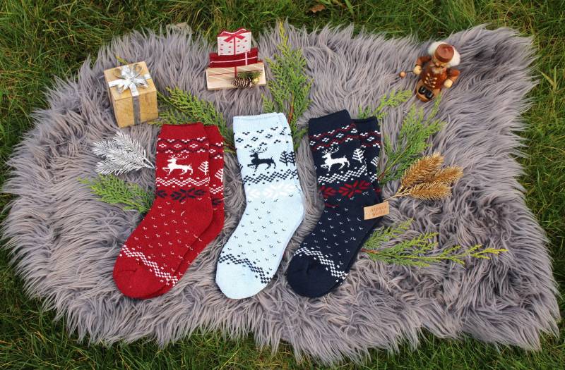 3Er Pack Kuschelige 100% Alpakawoll-Socken - Warme Wintersocken Aus Reiner Alpakawolle Perfektes Geschenk Für Sie von organicshop24