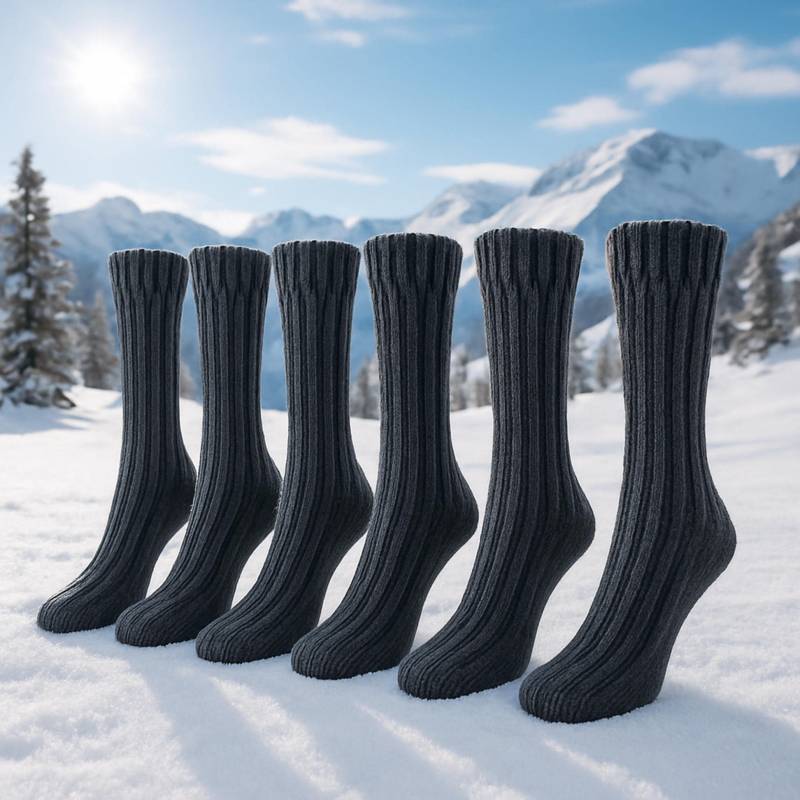 Norweger Strick-Socken Mit Extra Dicker Schafwolle Im 6Er Pack von organicshop24