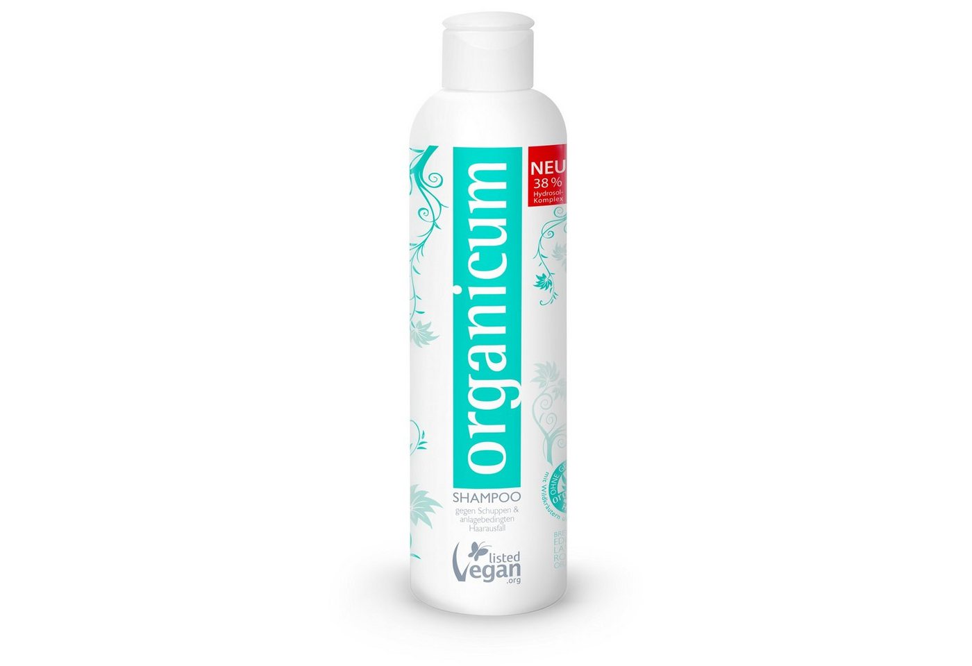 organicum Haarshampoo Shampoo gegen Schuppen und Haarausfall 350 ml, organicum Shampoo sorgt für mehr Attraktivität durch gesundes und glänzendes Haar. Es eignet sich bei anlagebedingtem Haarausfall. organicum Shampoo regeneriert stark beanspruchtes Haar (z. B. durch Dauerwelle oder Glättung) und schützt vor Umweltbelastungen. Haar- und Kopfhautbeschwerden wie anlagebedingter Haarausfall, Schuppen, trockene Kopfhaut und daraus resultierenden Juckreiz können gemindert bzw. verhindert werden. von organicum