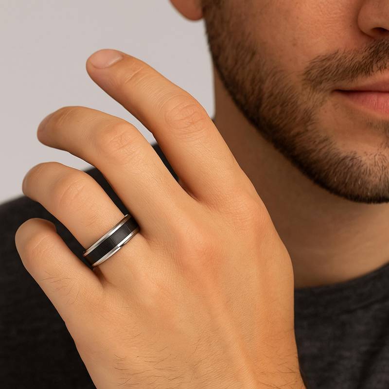 Karbonfaser Und Edelstahlring Für Paare 6 Mm Edelstahlband Comfort Fit Größe Bis 12 Ehering Mit Schmuckschatulle Karbonfaser Und Edelstahlring Für Paare 6 Mm Edelstahlband Comfort Fit Größe Bis 12 Ehering Mit Schmuckschatulle von orienjewel
