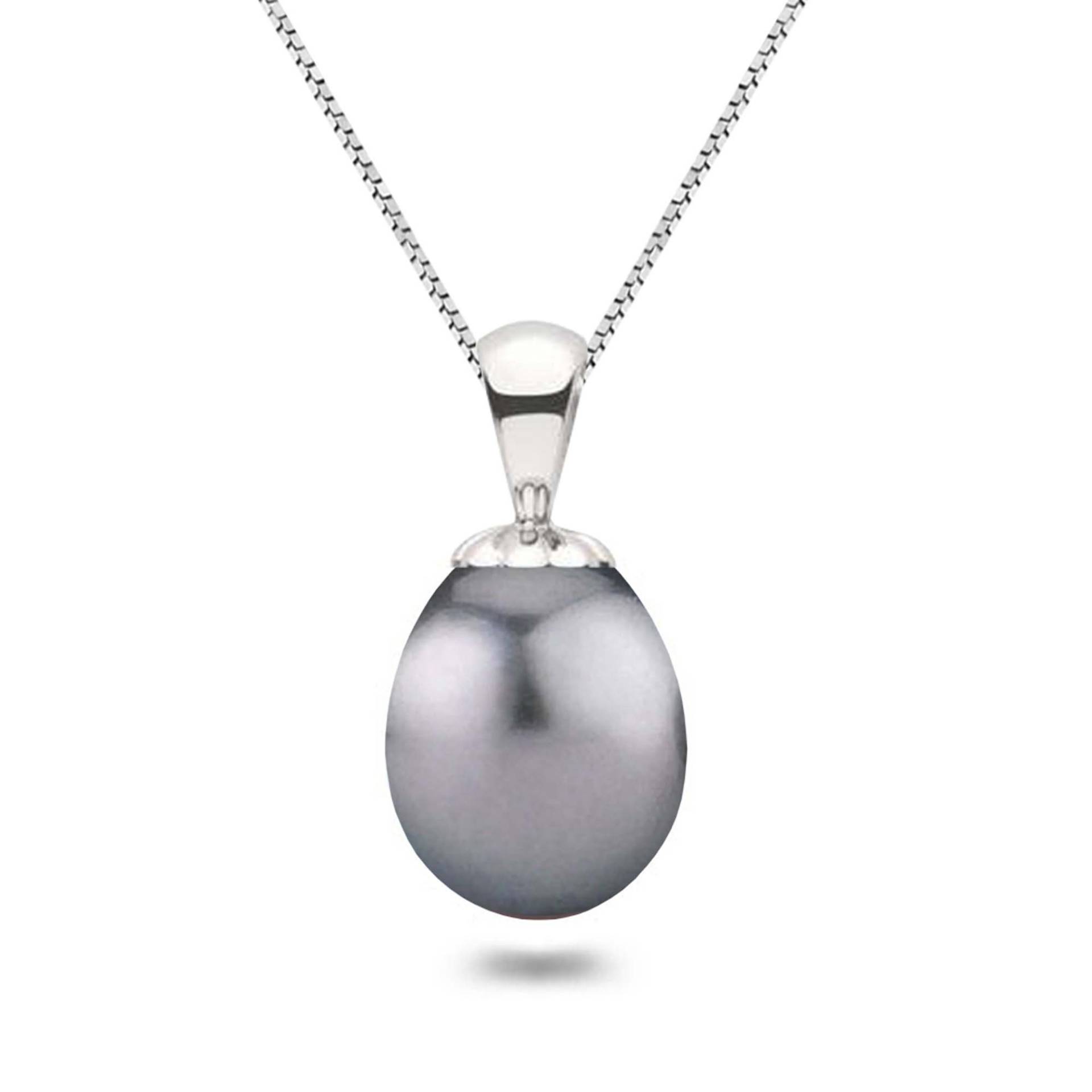 Süßwasserperle Anhänger 16 Oder 18 Zoll Sterling Silber Kette Riesige Graue Träne Perle Halskettenanhänger Für Frauen Tropfenform Schmuck Süßwasserperle Anhänger 16 Oder 18 Zoll Sterling Silber Kette Riesige Graue Träne Perle Halskettenanhänger Für Frauen Tropfenform Schmuck von orienjewel