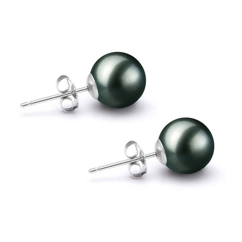 Tahiti Perle Ohrringe Ohrstecker Aaaa Abgestuften Schwarzen 14K Solid Gold Für Frauen Silber Fassungen Mit Zertifikat von orienjewel