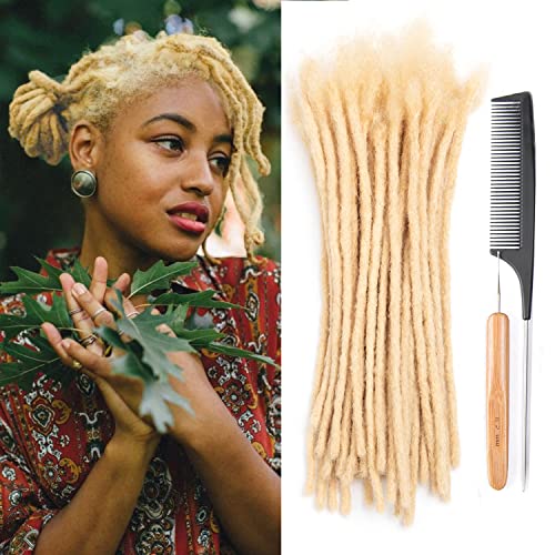 100% Echthaar Dreadlocks Extensions 8 Zoll Afro verworrenes Schwarz 30 Strähnen 0.4cm Mode Häkeln Flechten Haar für Mann/Frauen by Originea (#613) von originea