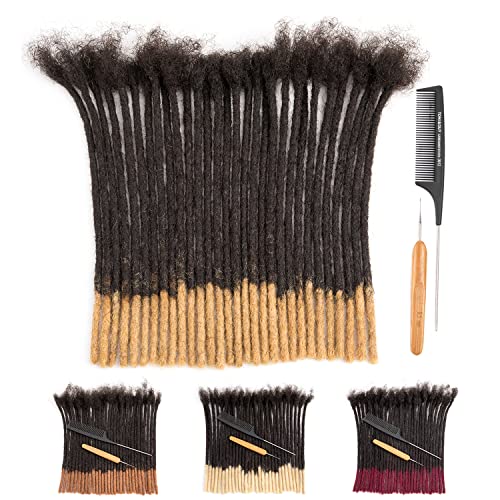 100% Echthaar Dreadlocks Extensions 8 Zoll Afro verworrenes Schwarz 30 Strähnen 0.4cm Mode Häkeln Flechten Haar für Mann/Frauen by Originea (#T1B/27) von originea