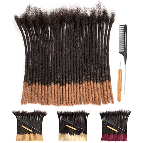 100% Echthaar Dreadlocks Extensions 8 Zoll Afro verworrenes Schwarz 30 Strähnen 0.4cm Mode Häkeln Flechten Haar für Mann/Frauen by Originea (#T1B/30) von originea