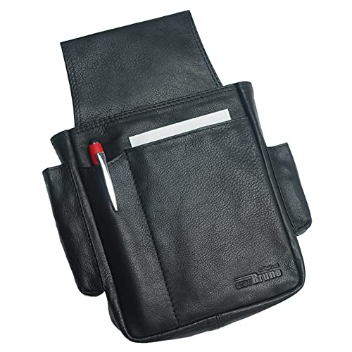 Kellnertasche Leder schwarz für Kellnerbörse stabiles Kellnerhalfter Leder Kellnerholster schwarz von orso Bruno original