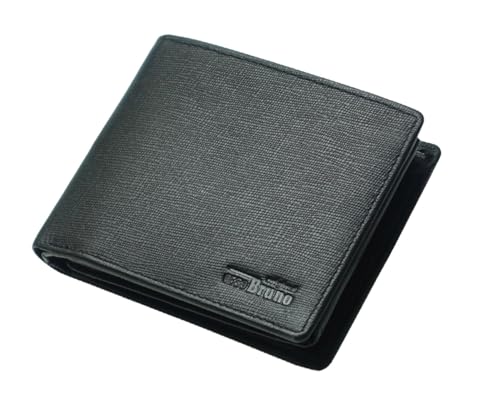Herren Geldbörse schwarz Leder RFID Männer Portemonnaie groß Geldbeutel Männer Portmonee schwarz viele Fächer von orso Bruno original