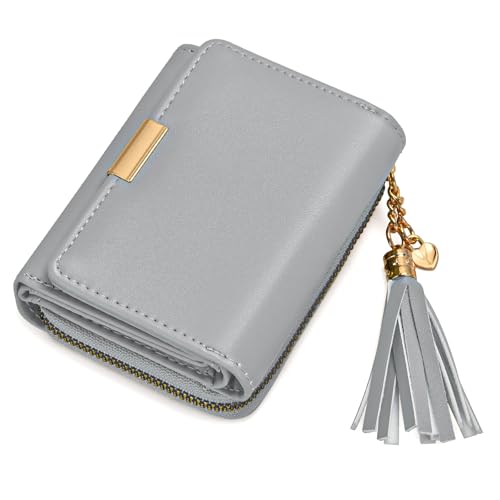 oscaurt Geldbeutel Damen PU Leder Kleines Portemonnaie mit RFID Blockierung 7 Kartenfächern Kleiner Geldbörse Wallet for Women Portmonee von oscaurt