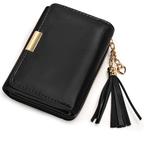 oscaurt Geldbörse Damen Klein Geldbeutel Damen Mini Leder Portemonnaie Große Kapazität Portmonee Elegante Wallet for Women mit RFID Blockierung, Vielen Fächern von oscaurt