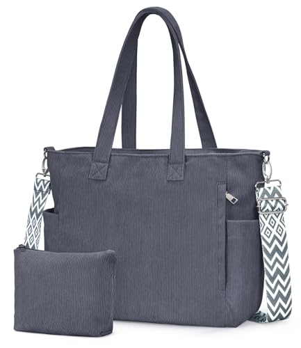 oscaurt Cord Tasche Handtasche Tote Bag Groß Shopper Tasche Damen Umhängetasche Schultertasche Beuteltasche Damen Crossbody Bag für Arbeit Einkaufen Reisen Geschenke von oscaurt