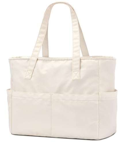 oscaurt Handtasche Damen Wasserdicht Laptop-Tragetasche Tote Bag Groß Einkaufstasche Arbeitstasche Damen Schultasche Faltbar Strandtasche mit Reißverschluss von oscaurt