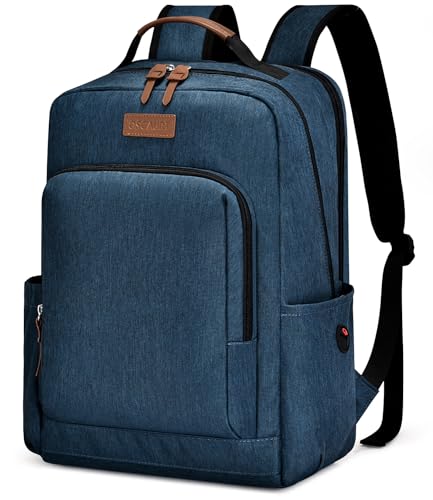 oscaurt Rucksack Herren Damen 18 Zoll Laptop Rucksack mit Full Protection Laptopfach, Laptoptasche Wasserdicht Backpack Arbeitsruoscksack Reiserucksack Business Rucksack Daypack (Dunkelblau) von oscaurt