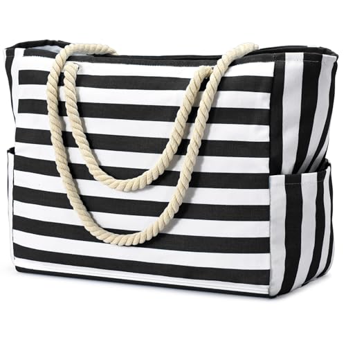 oscaurt Strandtasche Groß Shopper Tasche Damen Badetasche Tote Bag Umhängetasche Damen Strandtasche XXL Familie Reisetasche Faltbar Schultertasche Urlaub Must Haves von oscaurt