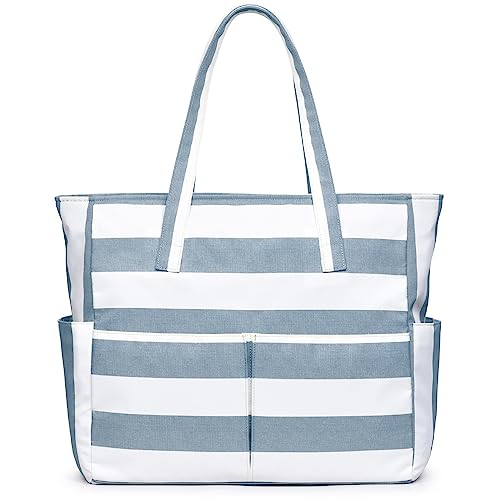 oscaurt Strandtasche Groß Damen Tote Bag mit 9 Taschen Strandtasche XXL Familie Wasserdichte Umhängetasche Badetasche Reisetasche Shopper Einkaufstasche von oscaurt