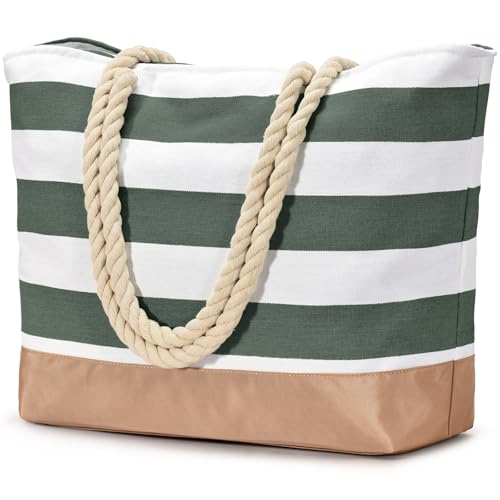 oscaurt Strandtasche Tote Bag Sporttasche Damen Shopper Tasche Faltbare Umhängetasche Gross Saunatasche Schwimmtasche Badetasche von oscaurt