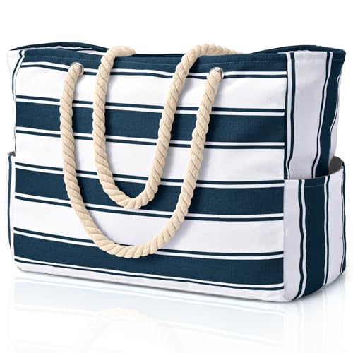 oscaurt Strandtasche XXL Familie Tote Bag Shopper Tasche Damen Faltbare Badetasche Reisetasche Damen Wasserdicht Schwimmtasche Urlaub Must Haves Schultertasche von oscaurt