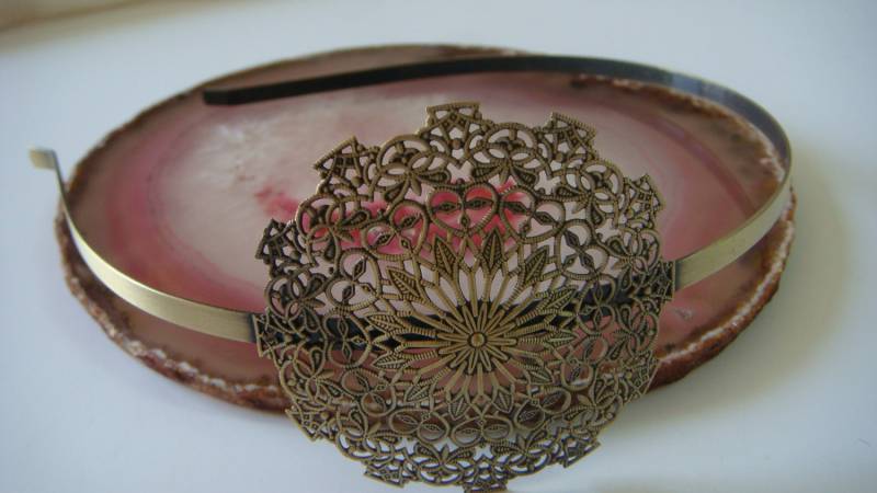 Bronze Ton Blume Stirnbänder Bronze Ton Blume Stirnbänder von oshratDesignz