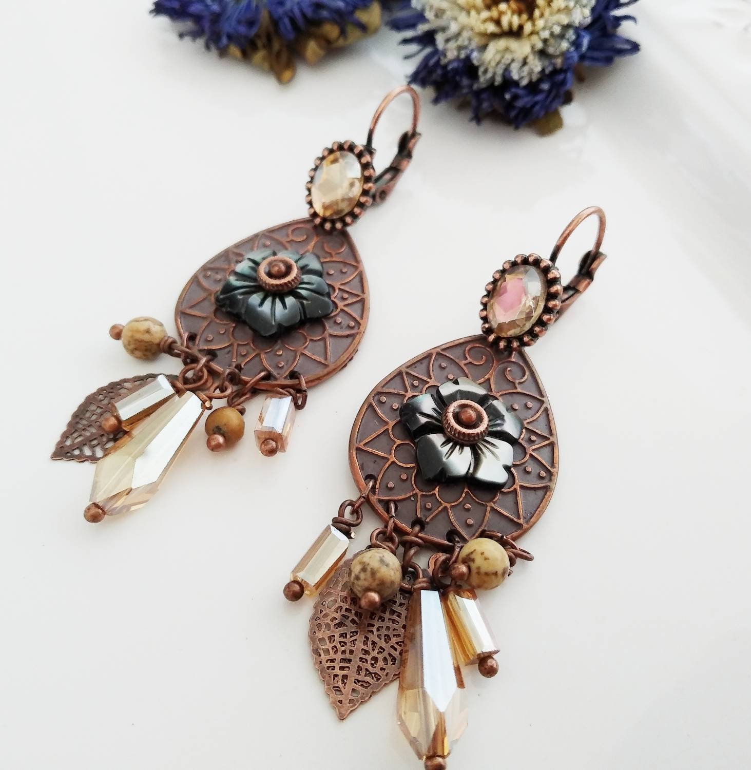 Hübsche Ohrringe, Bronze Hängen Ohrringe Für Besondere Anlässe, Lange Hängende Von Oshratdesignz Hübsche Ohrringe, Bronze Hängen Ohrringe Für Besondere Anlässe, Lange Hängende Von Oshratdesignz von oshratDesignz