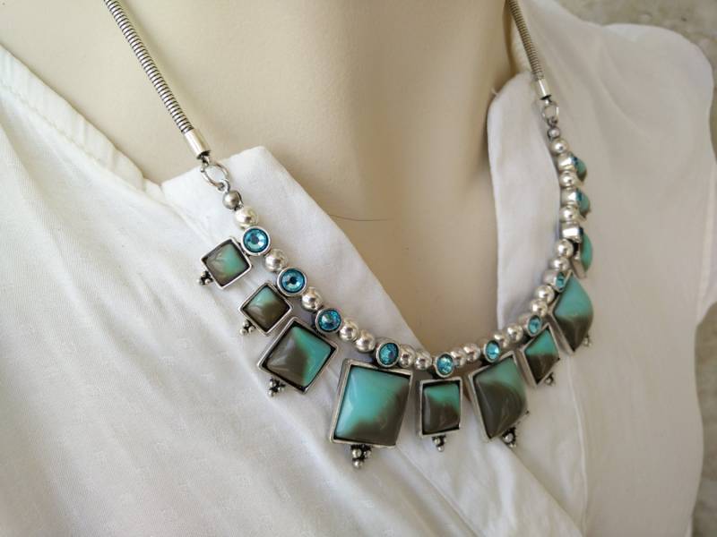 Oshratdesignz Silber Mit Türkis Kette Oshratdesignz Silber Mit Türkis Kette von oshratDesignz