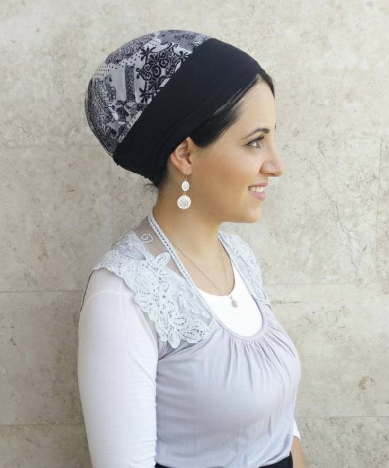 Pre-Gebundener Snood-Kopf-Abdeckung | Lycra Israel Tichel Bescheidene Haarbedeckung Sinar Style Von Oshratdesignz von oshratDesignz