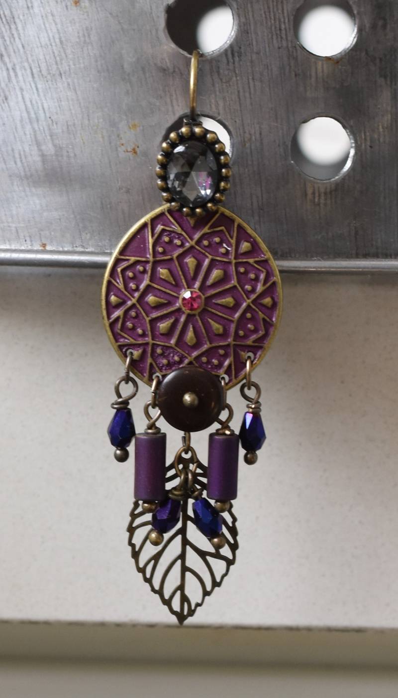 Wunderschöne Lila Ohrringe, Bronze Hängeohrringe Für Besondere Anlässe, Lange Hängende Ohrringe Von Oshratdesignz Wunderschöne Lila Ohrringe, Bronze Hängeohrringe Für Besondere Anlässe, Lange Hängende Ohrringe Von Oshratdesignz von oshratDesignz