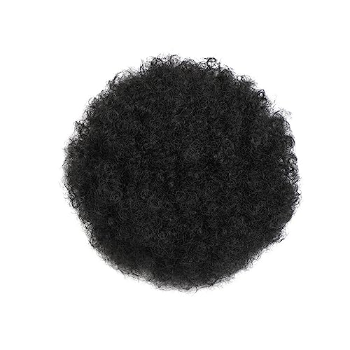 osiuujkw Afro Synthetic Hair Bun Curly Puff Caterpillar Extension Haarteil Damen American Headwear Perücke mit Kordelzug, Typ 1B von osiuujkw