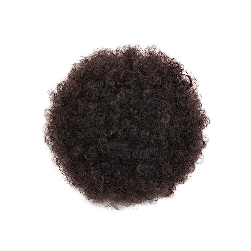 osiuujkw Afro Synthetic Hair Bun Curly Puff Caterpillar Extension Haarteil Damen American Headwear Perücke mit Kordelzug, Typ 4 von osiuujkw