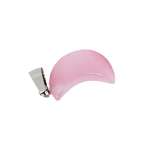 osiuujkw Anhänger Bunte Mondform Mini Charm Exquisite Halsketten Ohrringe Ohrtropfen Zubehör Schmuckherstellung Halskette, Rosa von osiuujkw