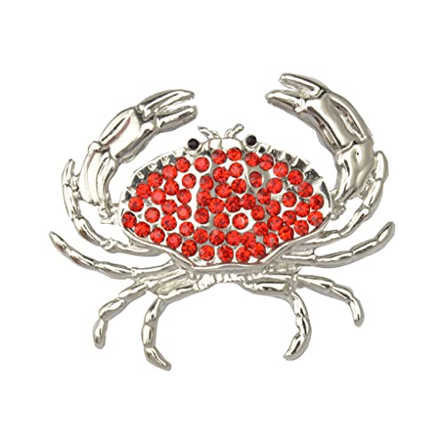 osiuujkw Brosche Pins Krabbe Exquisite Elegante Strasssteine Romantisch Schillernde Vintage Modische Broschennadeln Broschen für Frau Schmuck Geschenk von osiuujkw