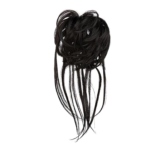 osiuujkw Damen Pferdeschwanz Verlängerung zum Selbermachen nach Ihren eigenen Vorlieben, lockige Haarknoten Perücke aus Fasern mit neuartigen und einzigartigen Stilen, zwei von osiuujkw