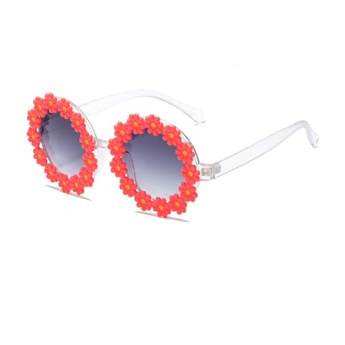 osiuujkw Mädchen Sonnenbrille im Alter von 6–8 Jahren, sportlicher Stil mit kratzfesten Gläsern, leichtem Rahmen, Kinder Sonnenbrille, einzigartig für Mädchen, Rot von osiuujkw