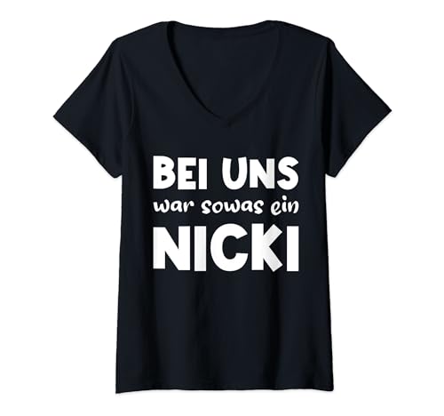 Damen DDR Ostdeutschland Ossi Nicki T-Shirt mit V-Ausschnitt Damen DDR Ostdeutschland Ossi Nicki T-Shirt mit V-Ausschnitt von ostdeutsch Spruch Ossis Osten