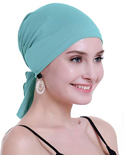 osvyo Bambus Chemo Kopftuch für Frauen mit Haarausfall - Krebspatienten kopfbedeckung Turban in Versiegelter Verpackung LICHT GRÜN von osvyo