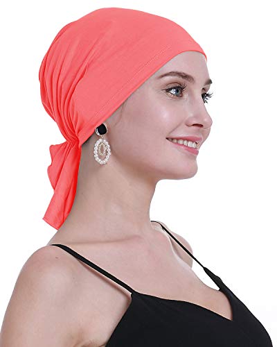 osvyo Bambus Chemo Kopftuch für Frauen mit Haarausfall - Krebspatienten Kopfbedeckung Turban in Versiegelter Verpackung MITTLERE ROSA von osvyo
