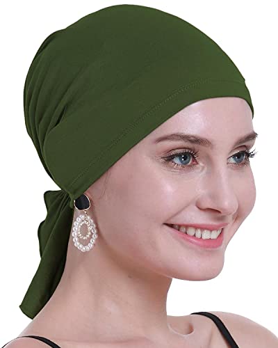 osvyo Bambus Chemo Kopftuch für Frauen mit Haarausfall - Krebspatienten Kopfbedeckung Turban in Versiegelter Verpackung SEETANG von osvyo