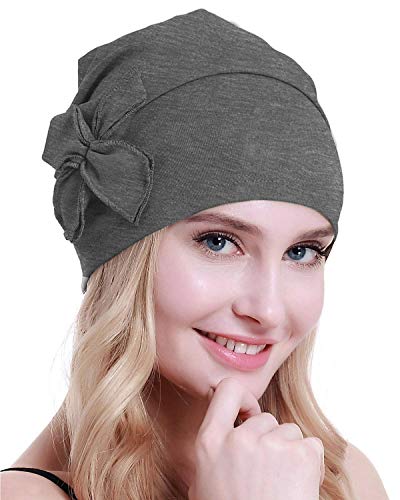 osvyo Baumwolle Chemo-Turbane Kopfbedeckung Beanie Mütze Kappe für Frauen Krebs Patienten Haarausfall Dunkles FLECKENGRAU osvyo Baumwolle Chemo-Turbane Kopfbedeckung Beanie Mütze Kappe für Frauen Krebs Patienten Haarausfall Dunkles FLECKENGRAU von osvyo