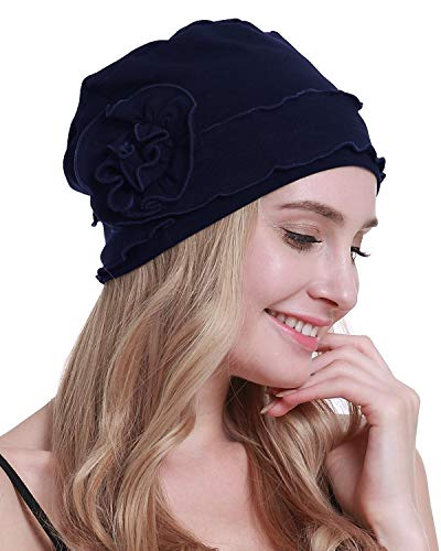 osvyo Chemo Kopfbedeckung für Damen,Turban Mütze für Frauen, Krebs Beanie Haarausfall versiegelte Verpackung KÖNIGSBLAU von osvyo