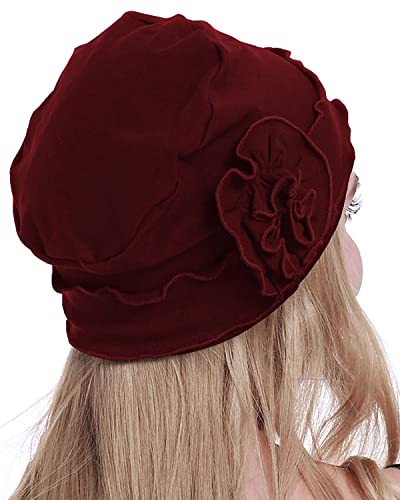 osvyo Chemo Kopfbedeckung für Damen,Turban Mütze für Frauen, Krebs Beanie Haarausfall versiegelte Verpackung Kirsche von osvyo