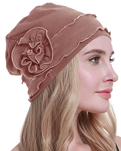 osvyo Chemo Kopfbedeckung für Damen,Turban Mütze für Frauen, Krebs Beanie Haarausfall versiegelte Verpackung Mandel PINK von osvyo