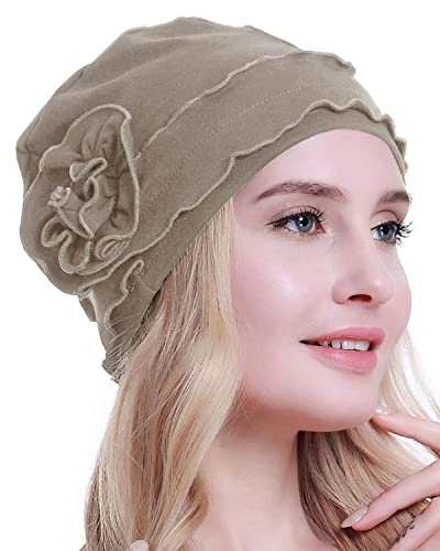 osvyo Chemo Kopfbedeckung für Damen,Turban Mütze für Frauen, Krebs Beanie Haarausfall versiegelte Verpackung WARMES GRAU von osvyo